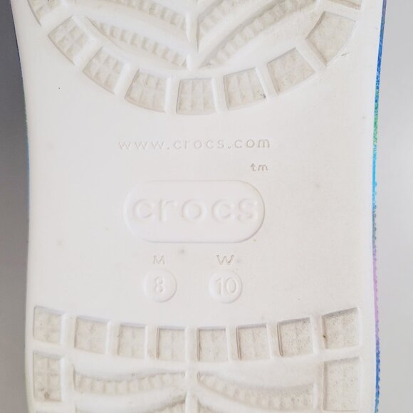 Crocs Classic Cruch Rainbow Platform Clogs - Size Women 10 or Men 8 - Picture 8 of 8